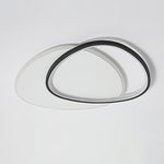 White Black Flush Mount Lights Unique Circle Iron Acrylic Lights