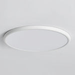 16'' Modern LED Geometric Circle Black Flush Mount Ceiling Lights with Black White Edge