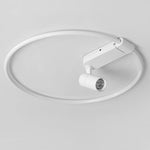 16'' Round Dimmable Adjustable Outdoor Flush Mount Light with Spotlights Track Lights