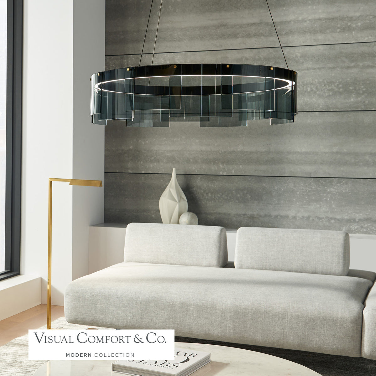 Stratos Chandelier, 1-Light, LED, Black, Transparent Glass, 30.75"W (700STR30KB-LED927 70E7HTX)