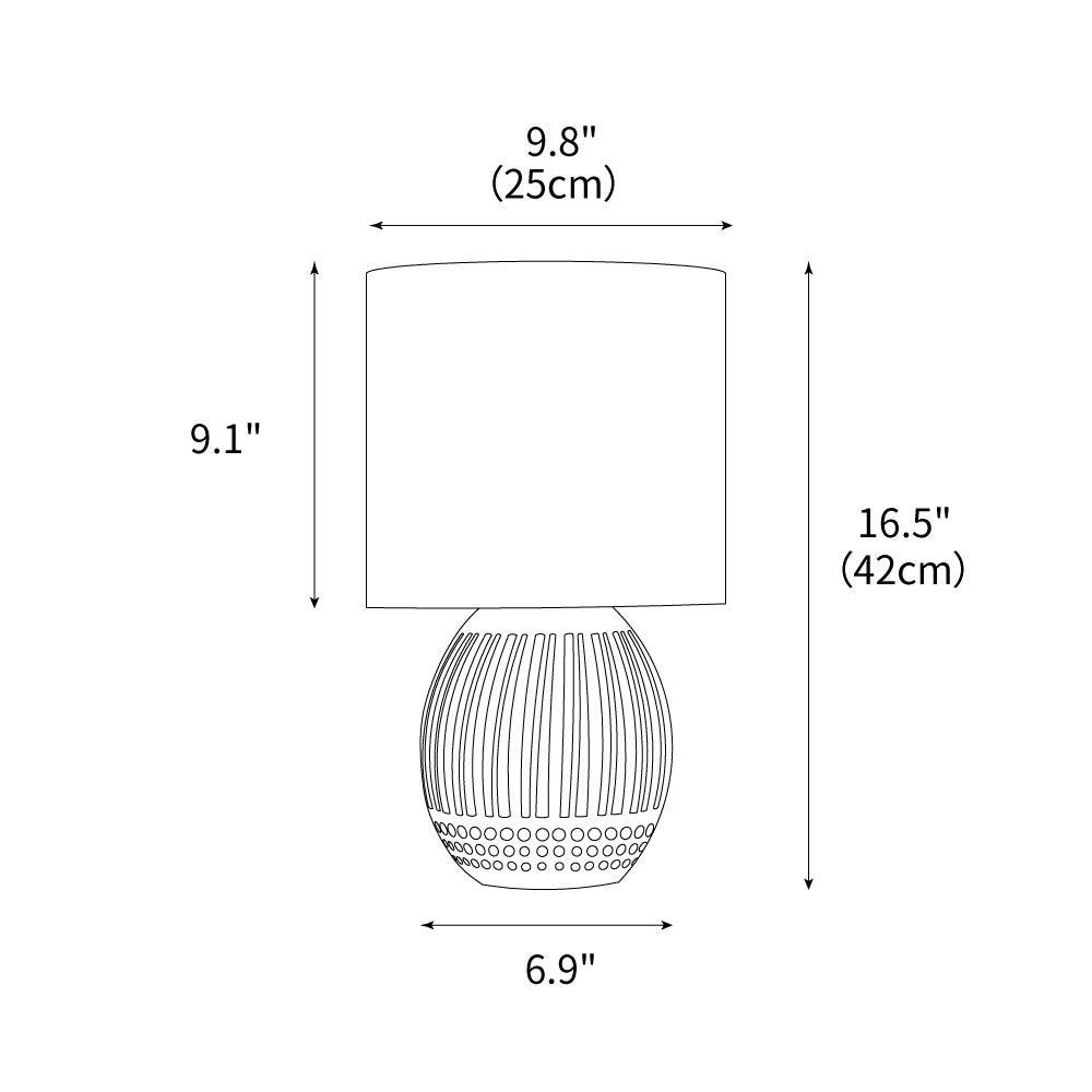 Terra Stripes Table Lamp 9.8"