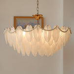 Texture Glass Leaf Chandelier