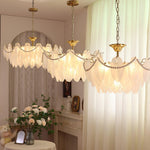 Texture Glass Leaf Chandelier