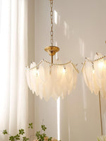 Texture Glass Leaf Chandelier