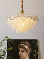 Texture Glass Leaf Chandelier