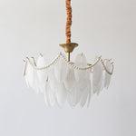 Texture Glass Leaf Chandelier