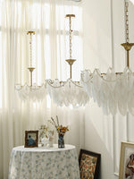 Texture Glass Leaf Chandelier