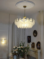 Texture Glass Leaf Chandelier