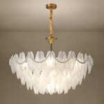 Texture Glass Leaf Chandelier