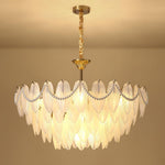 Texture Glass Leaf Chandelier