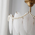 Texture Glass Leaf Chandelier