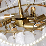 Texture Glass Leaf Chandelier