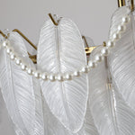 Texture Glass Leaf Chandelier