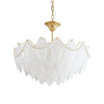 Texture Glass Leaf Chandelier