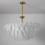 Texture Glass Leaf Chandelier