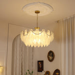 Texture Glass Leaf Chandelier