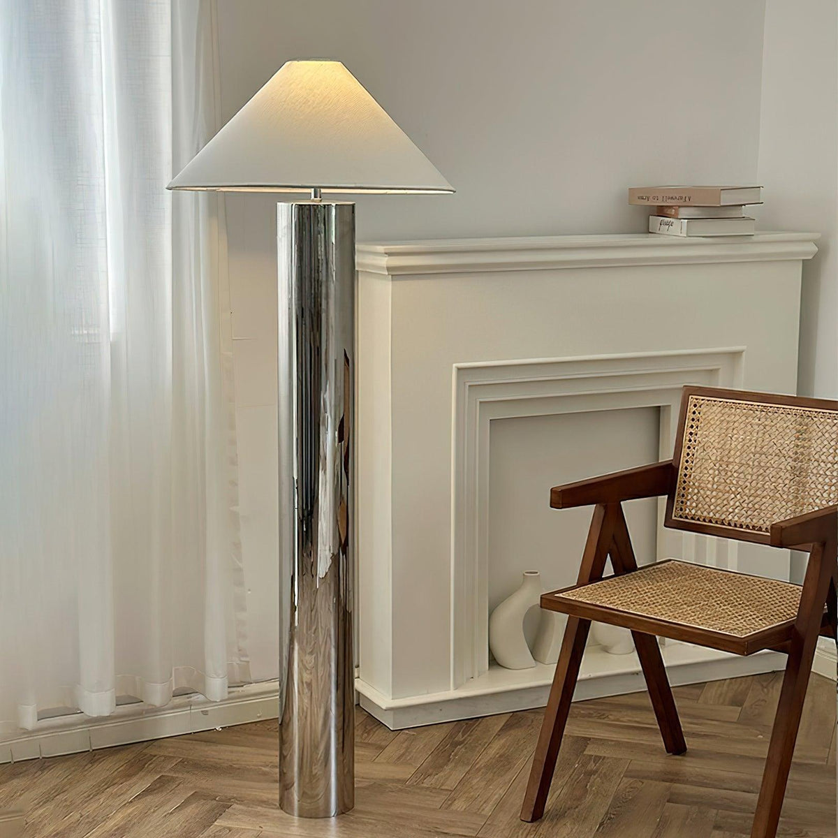 Theo Chrome Floor Lamp 21.7"
