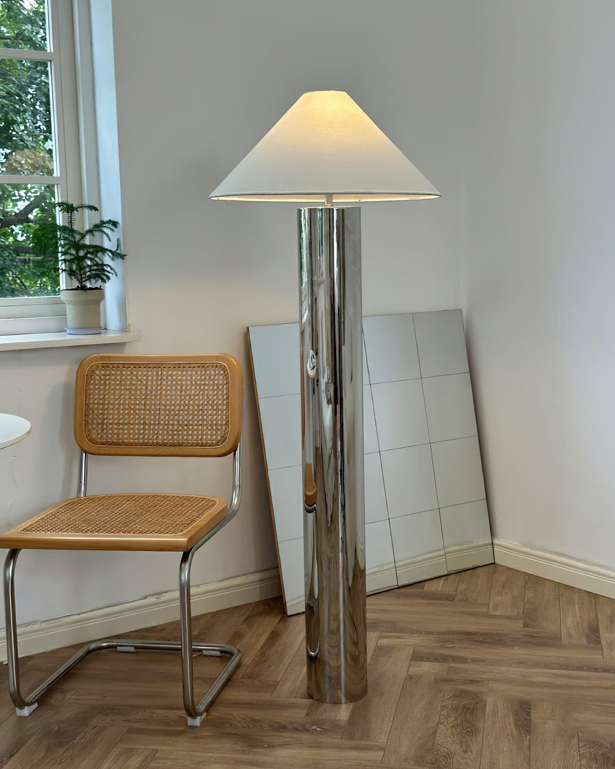 Theo Chrome Floor Lamp 21.7"