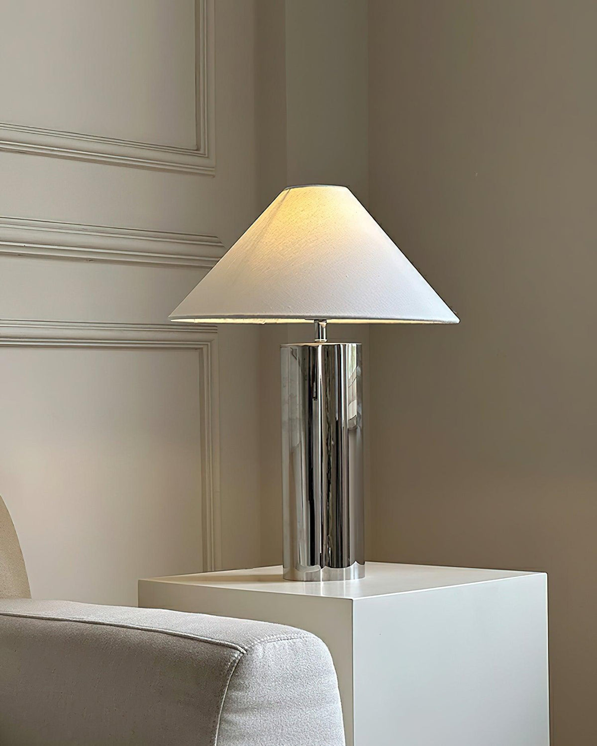 Theo Chrome Table Lamp 15.7"