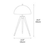 Three Legged Gold Gong Table Lamp 13.8"