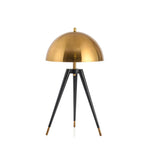 Three Legged Gold Gong Table Lamp 13.8"