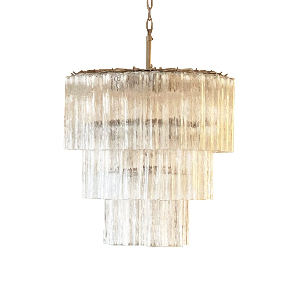 Tiered Tube Murano Glass Chandelier