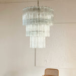 Tiered Tube Murano Glass Chandelier