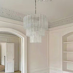 Tiered Tube Murano Glass Chandelier