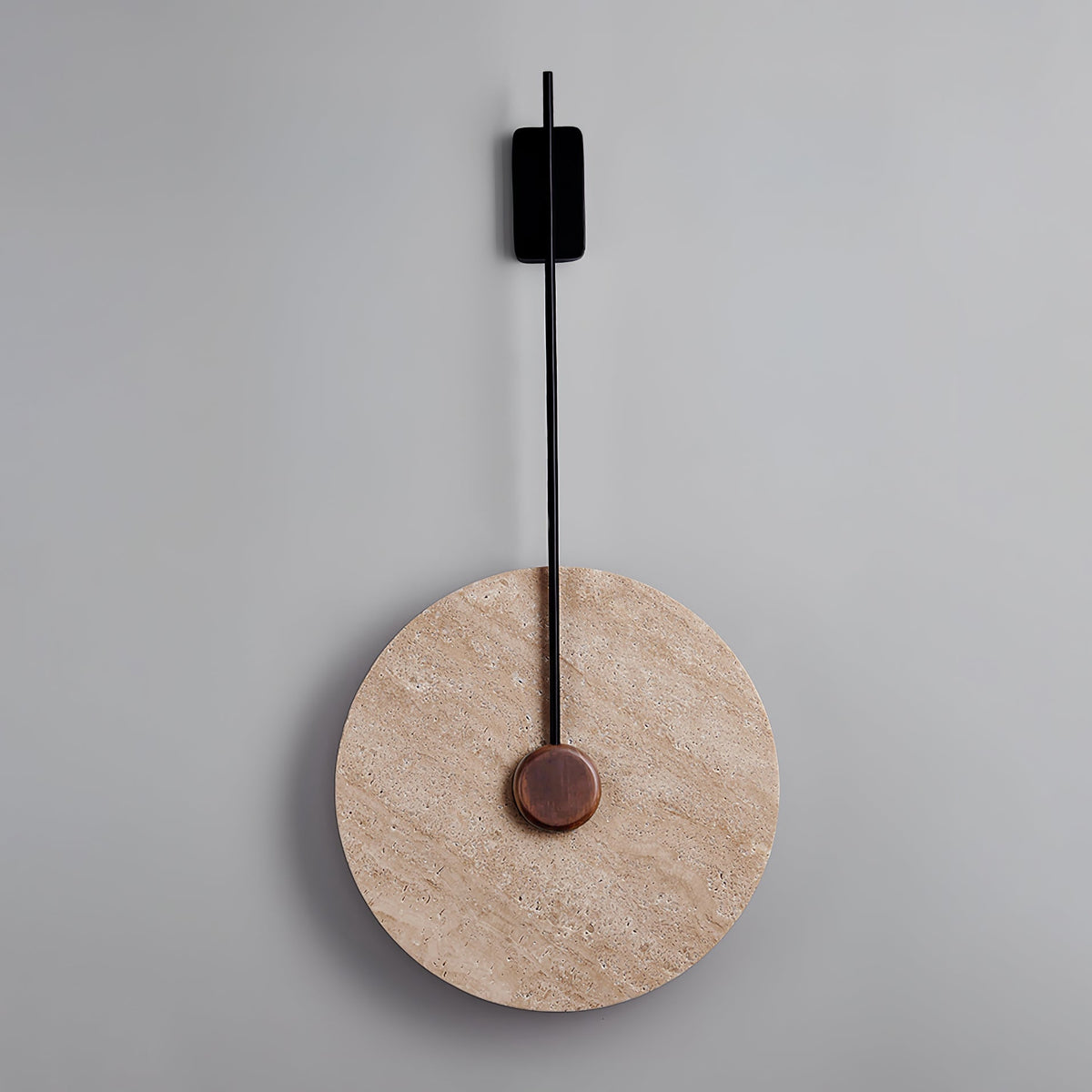 Travertine Disc Wall Lamp 11.8"
