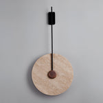 Travertine Disc Wall Lamp 11.8"