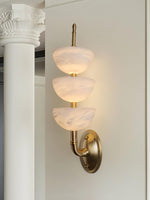 Triple Alabaster Wall Sconce 5.9"