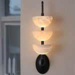Triple Alabaster Wall Sconce 5.9"