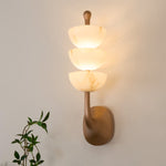 Triple Alabaster Wall Sconce 5.9"