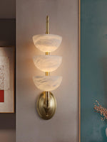 Triple Alabaster Wall Sconce 5.9"