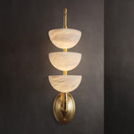 Triple Alabaster Wall Sconce 5.9"