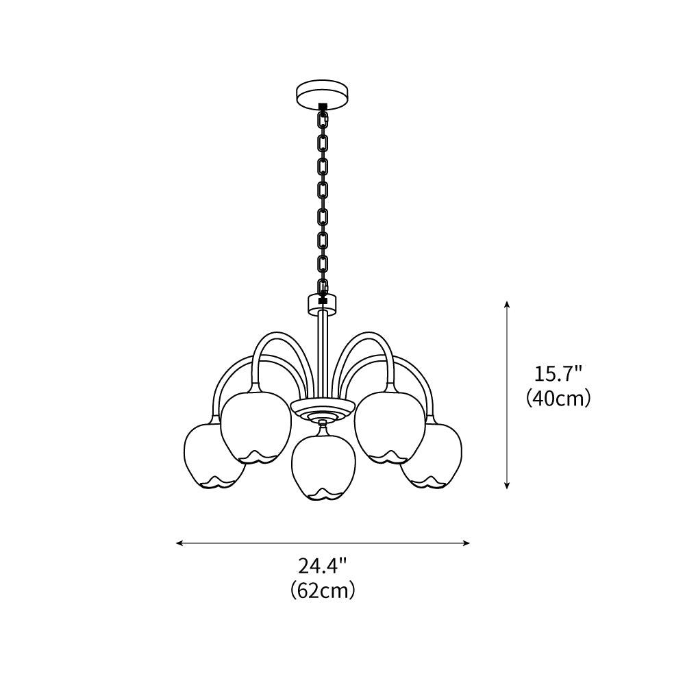 Tulip Matcha Chandelier