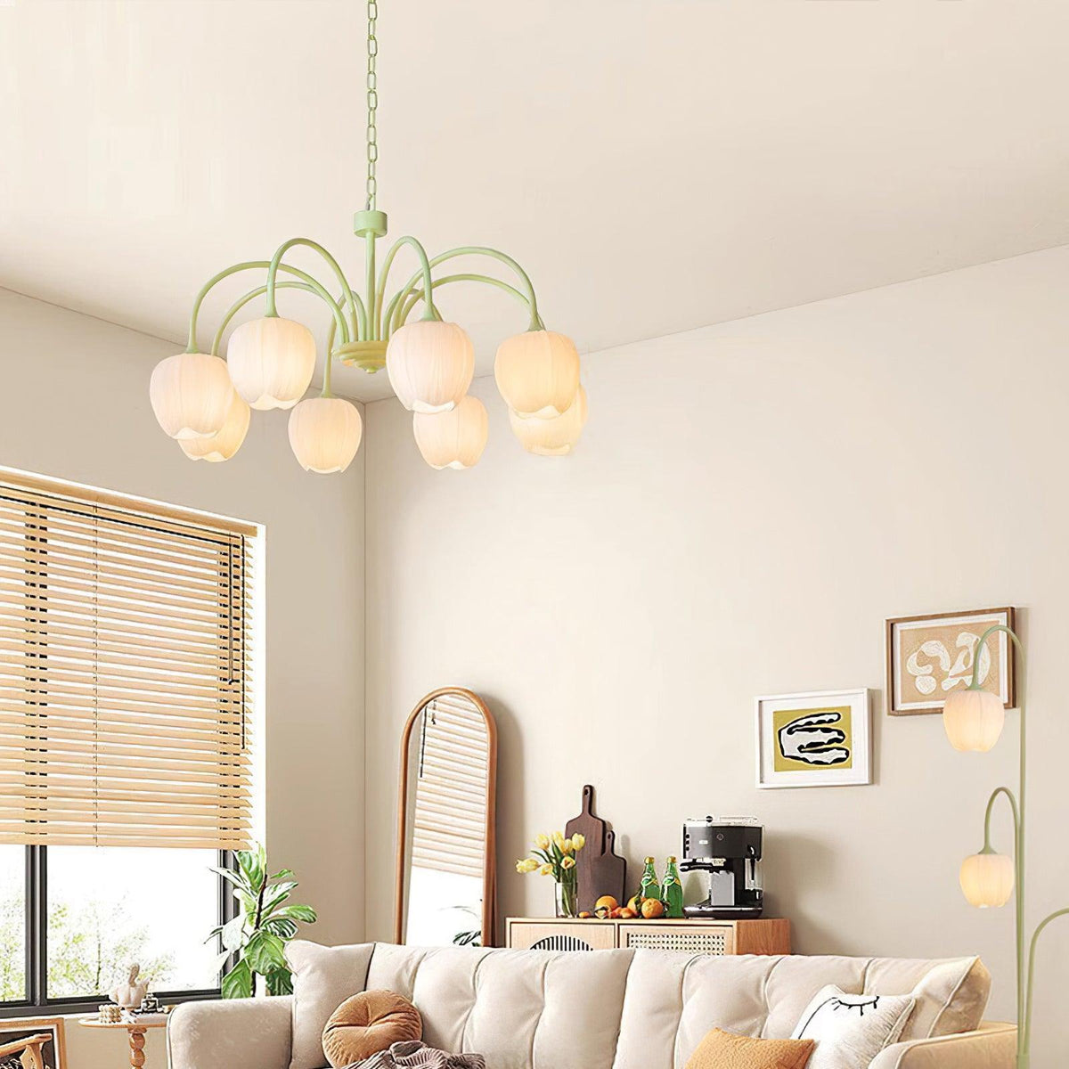 Tulip Matcha Chandelier