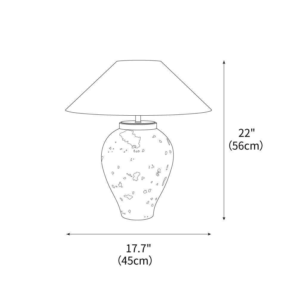 Tuscan Stone Table Lamp 17.7"