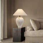 Tuscan Stone Table Lamp 17.7"