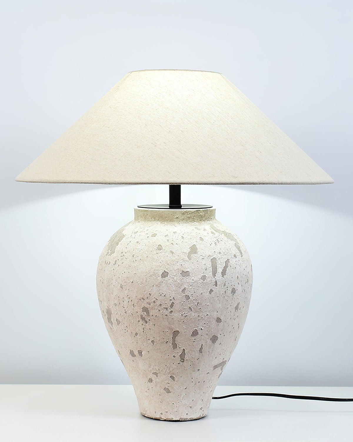 Tuscan Stone Table Lamp 17.7"