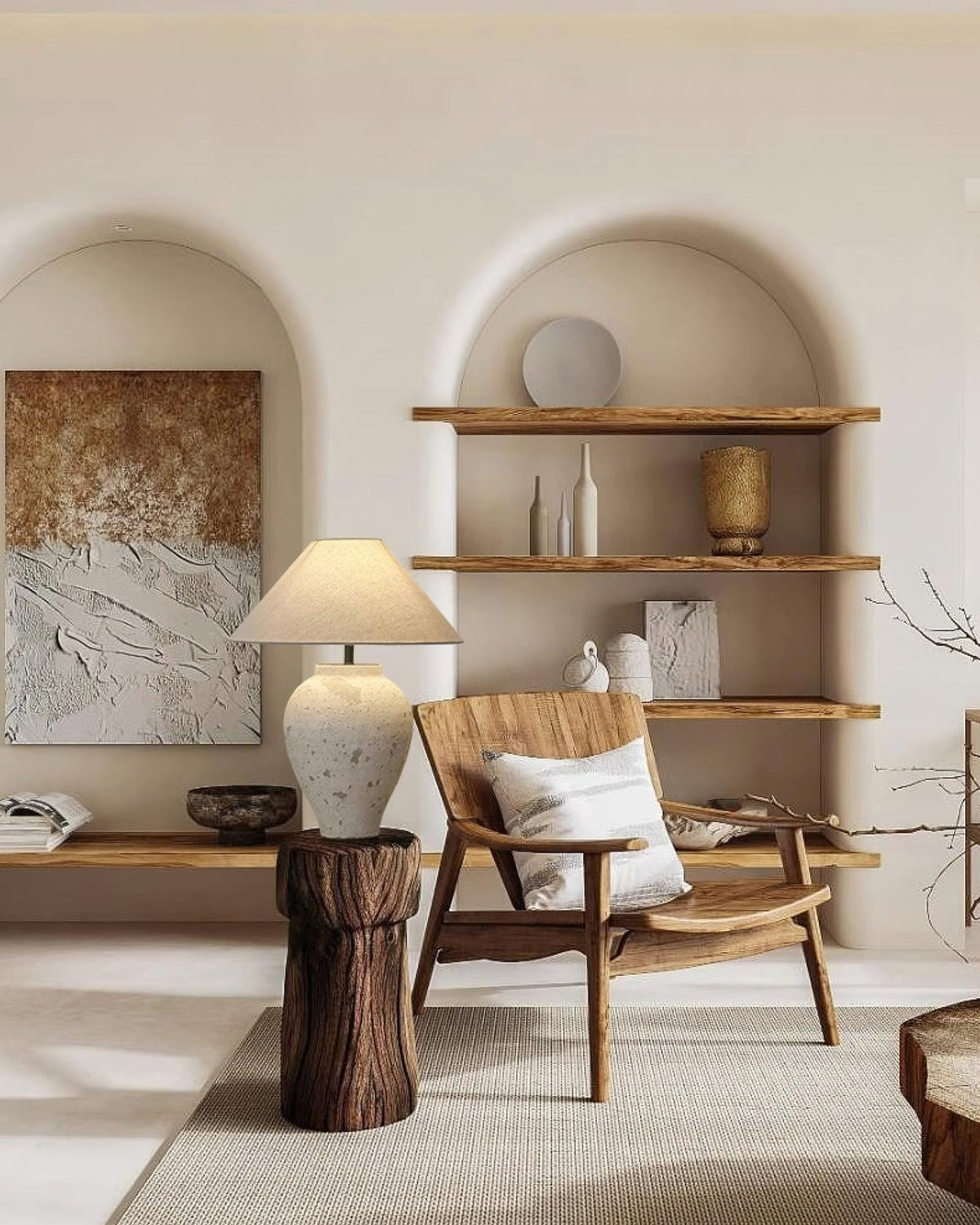 Tuscan Stone Table Lamp 17.7"