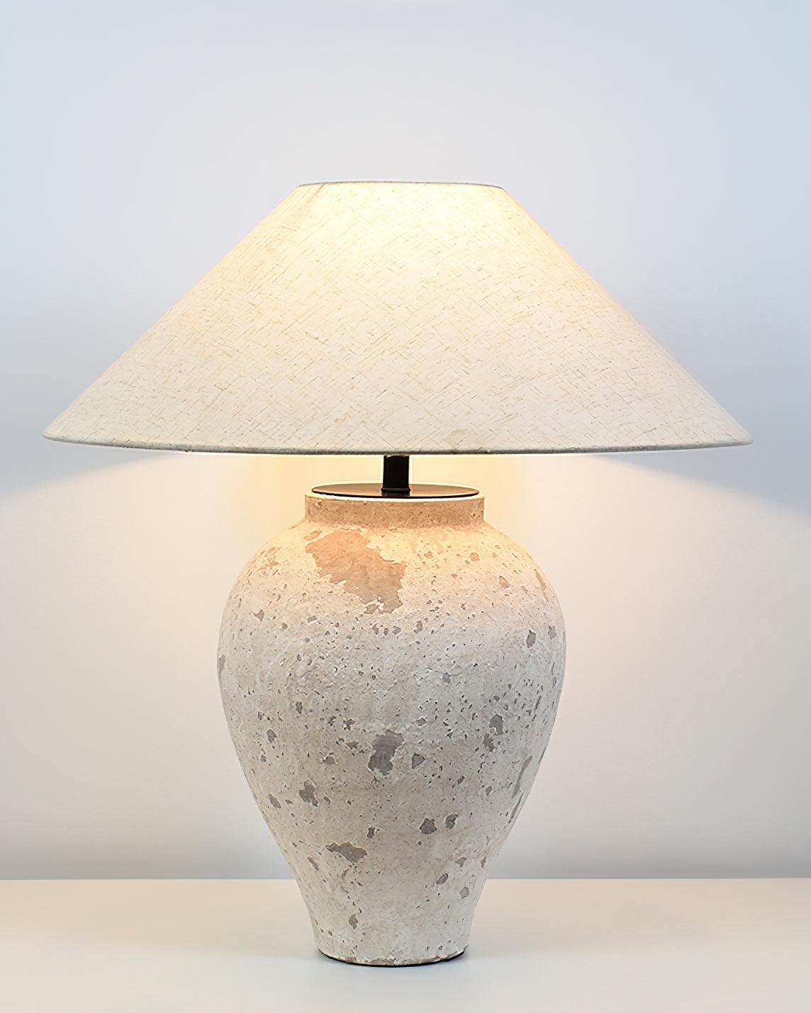 Tuscan Stone Table Lamp 17.7"