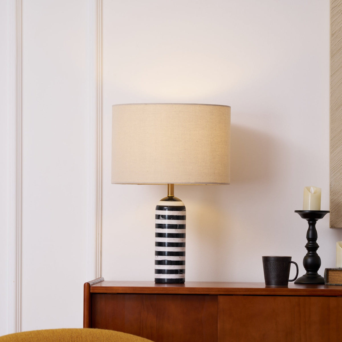 Tuxedo Marble Table Lamp