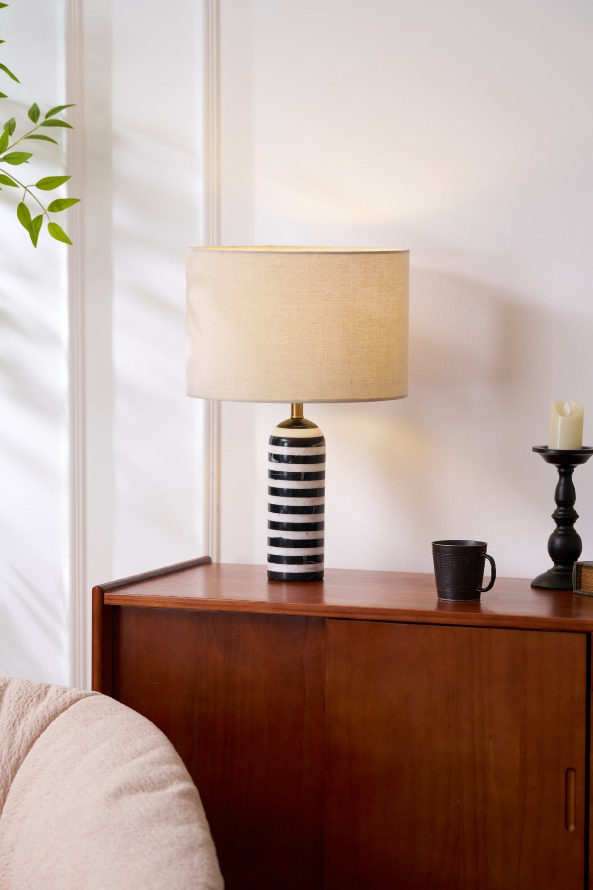 Tuxedo Marble Table Lamp