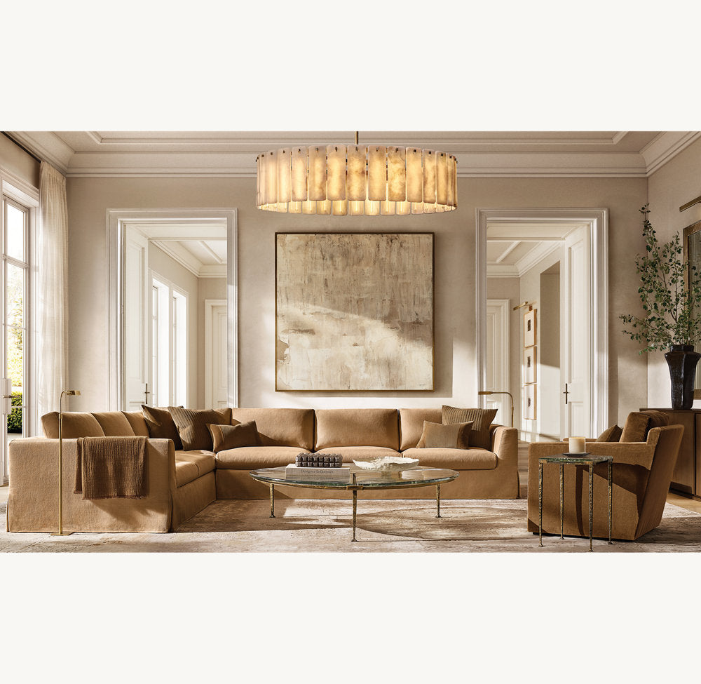 Calamette Onyx Round Chandelier 60"