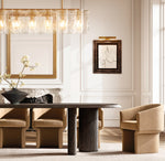 Lattice Smoke Glass Linear Chandelier 67"