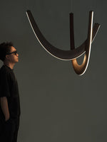 U Wooden Chandelier 36.2"