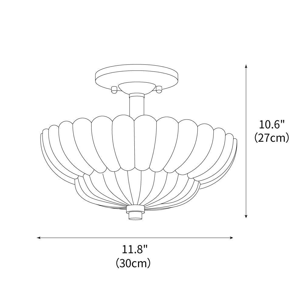 Umbrella Glass Ceiling Light 11.8"