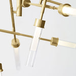 Linger Abstract Chandelier, 12-Light, LED, Natural Brass, Glass, 40.75"W (700LNG12ANB-LED930 70P9E4U)