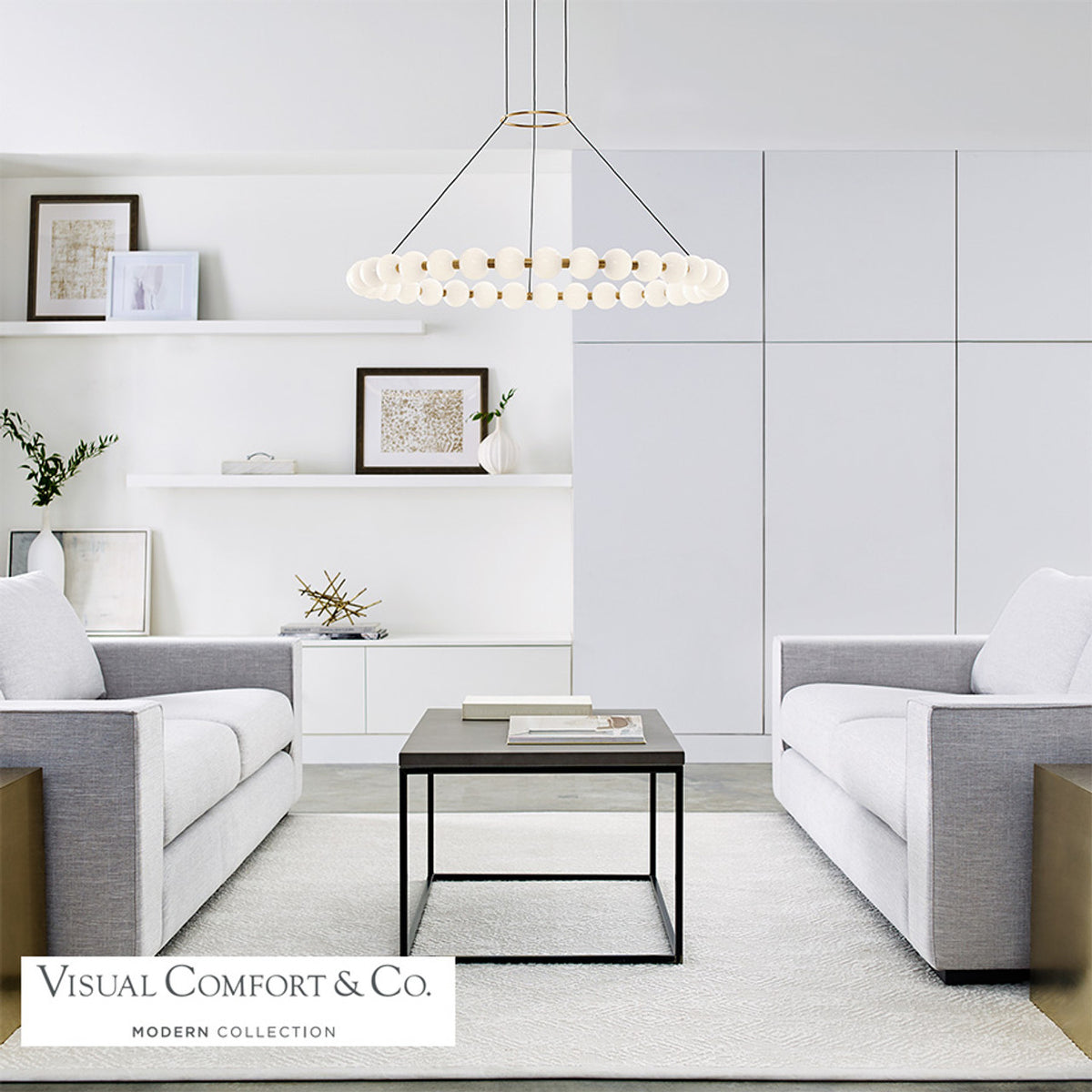 Orbet Chandelier, 1-Light, LED, Brass, 36.1"W (700OBT36NB-LED927 70PGALC)